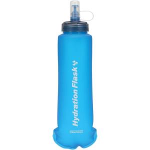 image:imageAzarxis TPU Soft Flask Collapsible Water Bottle Running Folding Gel Water Reservoir Handheld for Hydration Pack Hiking Cycling Climbing Jogging Marathon Trail Race05 Blue  500ml  1pack