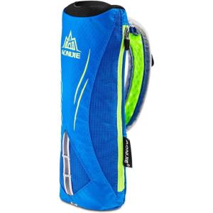 image:imageAzarxis TPU Soft Flask Collapsible Water Bottle Running Folding Gel Water Reservoir Handheld for Hydration Pack Hiking Cycling Climbing Jogging Marathon Trail Race01 Black Handheld Bottle Carrier  Bottle Not Included