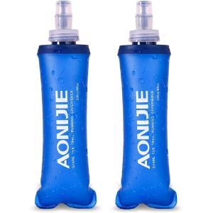 image:imageAzarxis TPU Soft Flask Collapsible Water Bottles BPAFree 250ml 350ml 500ml 600ml for Hydration Vest Pack Running Hiking Cycling Climbing250ml  845oz  2 Pack