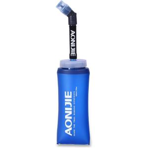 image:imageAzarxis TPU Soft Flask Collapsible Water Bottles BPAFree 250ml 350ml 500ml 600ml for Hydration Vest Pack Running Hiking Cycling Climbing350ml  1183oz with Speed Straw