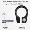 image:imageAzarxis Bike Seat Post Clamp Aluminum Alloy Quick Release Bicycle Seatpost Tube Tightener Clip 286mm 318mm 349mm for Mountain Road Fixie Track Folding DH MTB BMX Bikes Gear2 Black  Non Quick Release
