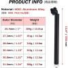 image:imageAzarxis Bike Seatpost 254mm 272mm 286mm 304mm 308mm 316mm x 350mm Bicycle Seat Post Aluminum Alloy Seat Tube MTB BMX Saddle Pole for Mountain Bike Road Bike Fixed Gear02 Black
