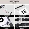 image:imageAzarxis Race Number Bib Belt with 6 Storage Loops Adjustable Elastic Webbing for Men Women Runners Running Jogging Triathlon Marathon Trail Race Cycling2 Black