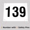image:imageAzarxis Running Bib Competitor Numbers with Safety Pins Tyvek Tearproof Waterproof 4x7  6x75 for Marathon Races Events02 6x75 Numbers 001100