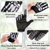 image:imageAzarxis Skeleton Gloves Adjustable Lightweight Racing Skull Sports Work Bone Gloves AntiSlip Breathable for Men amp Women Motorcycle Cycling Biking Workout1 Black  Full Finger  Skeleton Pattern