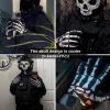 image:imageAzarxis Skeleton Gloves Adjustable Lightweight Racing Skull Sports Work Bone Gloves AntiSlip Breathable for Men amp Women Motorcycle Cycling Biking Workout1 Black  Full Finger  Skeleton Pattern