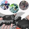 image:imageAzarxis Skeleton Gloves Adjustable Lightweight Racing Skull Sports Work Bone Gloves AntiSlip Breathable for Men amp Women Motorcycle Cycling Biking Workout5 Black  Half Finger  Thicken Palm