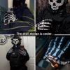 image:imageAzarxis Skeleton Gloves Adjustable Lightweight Racing Skull Sports Work Bone Gloves AntiSlip Breathable for Men amp Women Motorcycle Cycling Biking Workout2 White  Reflective  Skeleton Pattern