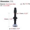 image:imageAzarxis Tubeless Presta Valve Stem 40mm 60mm Bike Super Light Aluminum Alloy Black  40mm  2 Pack