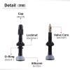 image:imageAzarxis Tubeless Presta Valve Stem 40mm 60mm Bike Super Light Aluminum Alloy Black  40mm  2 Pack