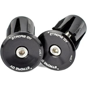 image:imageAzarxis Bicycle Bar End Plugs Aluminum Bike Handlebar Cap for Road Bike Mountain Bike BMX MTB Fixie03 Black  235mm  2 Pack