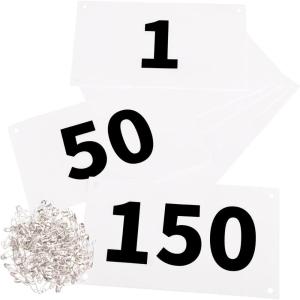 image:imageAzarxis Running Bib Competitor Numbers with Safety Pins Tyvek Tearproof Waterproof 4x7  6x75 for Marathon Races Events01 4X7 Numbers 001150