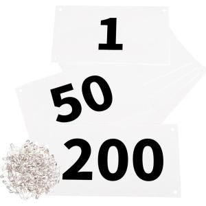 image:imageAzarxis Running Bib Competitor Numbers with Safety Pins Tyvek Tearproof Waterproof 4x7  6x75 for Marathon Races Events01 4x7 Numbers 001200
