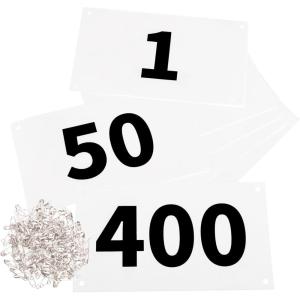 image:imageAzarxis Running Bib Competitor Numbers with Safety Pins Tyvek Tearproof Waterproof 4x7  6x75 for Marathon Races Events01 4x7 Numbers 001400