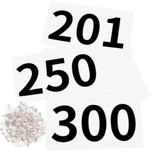 image:imageAzarxis Running Bib Competitor Numbers with Safety Pins Tyvek Tearproof Waterproof 4x7  6x75 for Marathon Races Events01 4x7 Numbers 201300