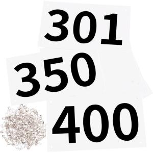 image:imageAzarxis Running Bib Competitor Numbers with Safety Pins Tyvek Tearproof Waterproof 4x7  6x75 for Marathon Races Events01 4x7 Numbers 301400