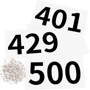 image:imageAzarxis Running Bib Competitor Numbers with Safety Pins Tyvek Tearproof Waterproof 4x7  6x75 for Marathon Races Events01 4x7 Numbers 401500