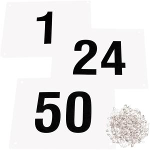 image:imageAzarxis Running Bib Competitor Numbers with Safety Pins Tyvek Tearproof Waterproof 4x7  6x75 for Marathon Races Events02 6x75 Numbers 00150