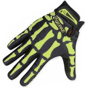 image:imageAzarxis Skeleton Gloves Adjustable Lightweight Racing Skull Sports Work Bone Gloves AntiSlip Breathable for Men amp Women Motorcycle Cycling Biking Workout1 Green  Full Finger  Skeleton Pattern