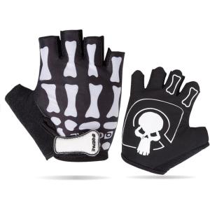 image:imageAzarxis Skeleton Gloves Adjustable Lightweight Racing Skull Sports Work Bone Gloves AntiSlip Breathable for Men amp Women Motorcycle Cycling Biking Workout5 Black  Half Finger  Skeleton Pattern