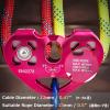 image:imageAzarxis 30 kN Zipline Pulley 6700LBS Zip Line Tandem Dual Trolley Kit for Cable amp Rope Heavy Duty for Rescue Climbing Hauling Backyard Zipline Mountaineering Rigging RedRed