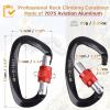 image:imageAzarxis Carabiner Clips 12 25 kN Aluminium D Ring Heavy Duty Lightweight Caribeaners for Hammock Camping Hiking Outdoor Gym Dog Leash Backpack Harness4 25kN  Screwgate  Gray  2 Pack