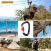 image:imageAzarxis Carabiner Clips 12 25 kN Aluminium D Ring Heavy Duty Lightweight Caribeaners for Hammock Camping Hiking Outdoor Gym Dog Leash Backpack Harness4 25kN  Screwgate  Gray  2 Pack