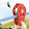 image:imageAzarxis Climbing Pulley 26kN Fixed Plate Aluminum Alloy Rope Pulley Small Micro for Rescue Climbing Hauling Zipline Rigging Rappelling Heavy Duty Black  26 kNBlack