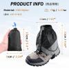 image:imageAzarxis Gaiters Low Gators Snow Ankle Gaiters for Women amp Men amp Youth Outdoor Hiking Walking Backpacking Lightweight Waterproof Adjustable Sand ProofBlack