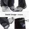 image:imageAzarxis Hiking Gaiters for Outdoor Hunting Walking Backpacking Women Men Ankle Leg Guard Boot Legging Cover Snow Waterproof01 Dark Grey