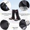 image:imageAzarxis Hiking Gaiters for Outdoor Hunting Walking Backpacking Women Men Ankle Leg Guard Boot Legging Cover Snow Waterproof01 Dark Grey