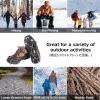 image:imageAzarxis Walk Traction Ice Snow Cleat Treads Grips Grippers Crampons Creepers with 19 Spikes for Shoes Boots Men Women Walking Climbing Hiking Fishing Heavy Duty Anti Slip Stainless Steel4 Black  8 Spikes