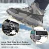 image:imageAzarxis Walk Traction Ice Snow Cleat Treads Grips Grippers Crampons Creepers with 19 Spikes for Shoes Boots Men Women Walking Climbing Hiking Fishing Heavy Duty Anti Slip Stainless Steel2 24 Spikes