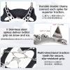 image:imageAzarxis Walk Traction Ice Snow Cleat Treads Grips Grippers Crampons Creepers with 19 Spikes for Shoes Boots Men Women Walking Climbing Hiking Fishing Heavy Duty Anti Slip Stainless Steel4 Black  8 Spikes