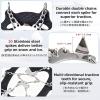 image:imageAzarxis Walk Traction Ice Snow Cleat Treads Grips Grippers Crampons Creepers with 19 Spikes for Shoes Boots Men Women Walking Climbing Hiking Fishing Heavy Duty Anti Slip Stainless Steel5 Black  10 Spikes