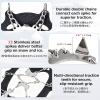 image:imageAzarxis Walk Traction Ice Snow Cleat Treads Grips Grippers Crampons Creepers with 19 Spikes for Shoes Boots Men Women Walking Climbing Hiking Fishing Heavy Duty Anti Slip Stainless Steel3 Black  Kids  13 Spikes