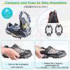 image:imageAzarxis Walk Traction Ice Snow Cleat Treads Grips Grippers Crampons Creepers with 19 Spikes for Shoes Boots Men Women Walking Climbing Hiking Fishing Heavy Duty Anti Slip Stainless Steel3 Black  Kids  13 Spikes
