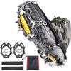 image:imageAzarxis Walk Traction Ice Snow Cleat Treads Grips Grippers Crampons Creepers with 19 Spikes for Shoes Boots Men Women Walking Climbing Hiking Fishing Heavy Duty Anti Slip Stainless Steel2 24 Spikes