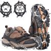 image:imageAzarxis Walk Traction Ice Snow Cleat Treads Grips Grippers Crampons Creepers with 19 Spikes for Shoes Boots Men Women Walking Climbing Hiking Fishing Heavy Duty Anti Slip Stainless Steel5 Black  10 Spikes