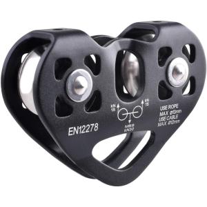 image:imageAzarxis 30 kN Zipline Pulley 6700LBS Zip Line Tandem Dual Trolley Kit for Cable amp Rope Heavy Duty for Rescue Climbing Hauling Backyard Zipline Mountaineering Rigging RedBlack