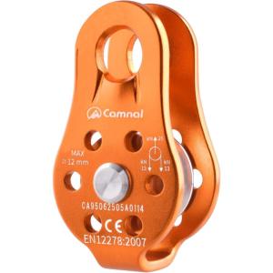 image:imageAzarxis Climbing Pulley 26kN Fixed Plate Aluminum Alloy Rope Pulley Small Micro for Rescue Climbing Hauling Zipline Rigging Rappelling Heavy Duty Black  26 kNOrange