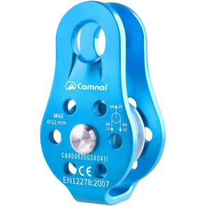 image:imageAzarxis Climbing Pulley 26kN Fixed Plate Aluminum Alloy Rope Pulley Small Micro for Rescue Climbing Hauling Zipline Rigging Rappelling Heavy Duty Black  26 kNBlue