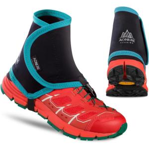 image:imageAzarxis Low Trail Gaiters Shoe Covers Wrapid Gators for Men amp Women amp Youth Running Hiking Climbing Green amp Black SM