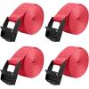 image:imageAzarxis Lashing Straps Ratchet Tie Down Secure Cinch Strap Adjustable Cam Buckles Belts Heavy Duty up to 441 lbs Capacity for Motorcycle Cargo Kayak Boat Canoe Truck Trailer Black  4 Pack164 ft1 Red  4 Pack