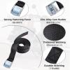 image:imageAzarxis Lashing Straps Ratchet Tie Down Secure Cinch Strap Adjustable Cam Buckles Belts Heavy Duty up to 441 lbs Capacity for Motorcycle Cargo Kayak Boat Canoe Truck Trailer Black  4 Pack164 ft2 Black with Silver Buckle  2 Pack