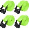 image:imageAzarxis Lashing Straps Ratchet Tie Down Secure Cinch Strap Adjustable Cam Buckles Belts Heavy Duty up to 441 lbs Capacity for Motorcycle Cargo Kayak Boat Canoe Truck Trailer Black  4 Pack164 ft1 Light Green  4 Pack