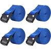 image:imageAzarxis Lashing Straps Ratchet Tie Down Secure Cinch Strap Adjustable Cam Buckles Belts Heavy Duty up to 441 lbs Capacity for Motorcycle Cargo Kayak Boat Canoe Truck Trailer Black  4 Pack164 ft1 Blue  4 Pack