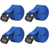image:imageAzarxis Lashing Straps Ratchet Tie Down Secure Cinch Strap Adjustable Cam Buckles Belts Heavy Duty up to 441 lbs Capacity for Motorcycle Cargo Kayak Boat Canoe Truck Trailer Black  4 Pack164 ft1 Blue  4 Pack