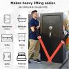 image:imageAzarxis Moving Straps 2Person Lifting and Carrying System Adjustable Shoulder Harness with Back Support for Furniture Mattresses Heavy Objects01 Orange  With Back Support