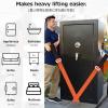 image:imageAzarxis Moving Straps 2Person Lifting and Carrying System Adjustable Shoulder Harness with Back Support for Furniture Mattresses Heavy Objects02 Orange  with Back Support